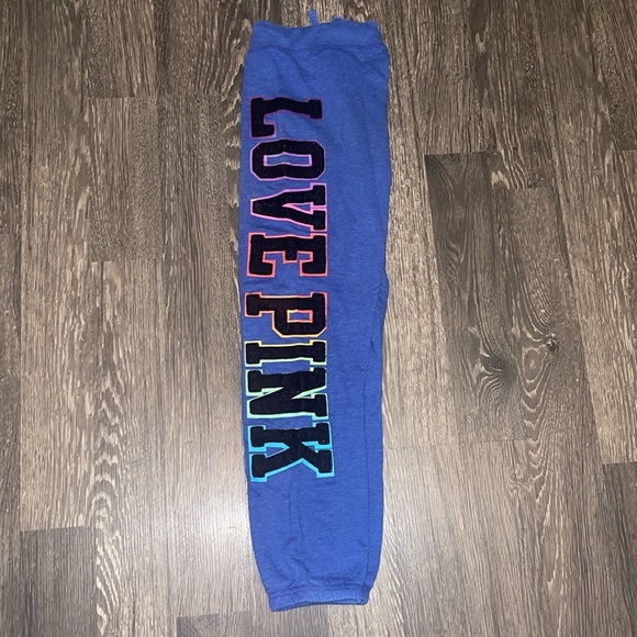 SOLD on eBay!! Pink Victoria's Secret RoyalBlue Logo Love Pink Capri Size:XS - Picture 5 of 13